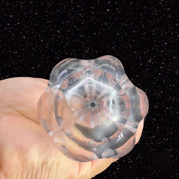 Vintage Orrefors Clear Glass Crystal Vase Hand Made In Sweden Flower Shaped 7.5" - Picture 7 of 13